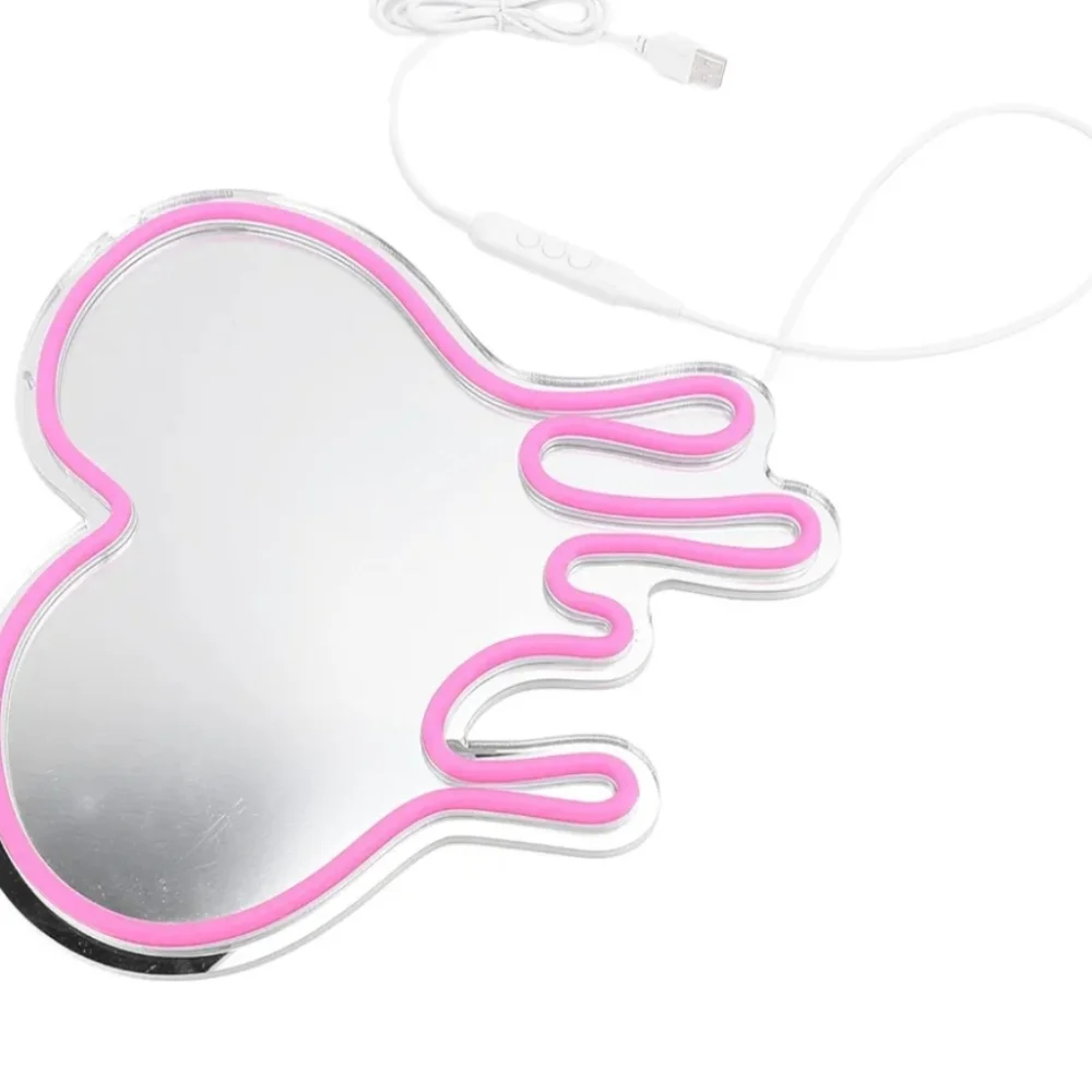 NWT Neon Pink Dripping Heart Neon Dimmable Light
